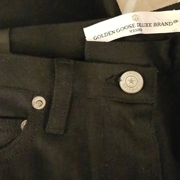 Golden Goose Asymmetric Waistband Skinny Jeans Black Size 28 - Picture 9 of 10